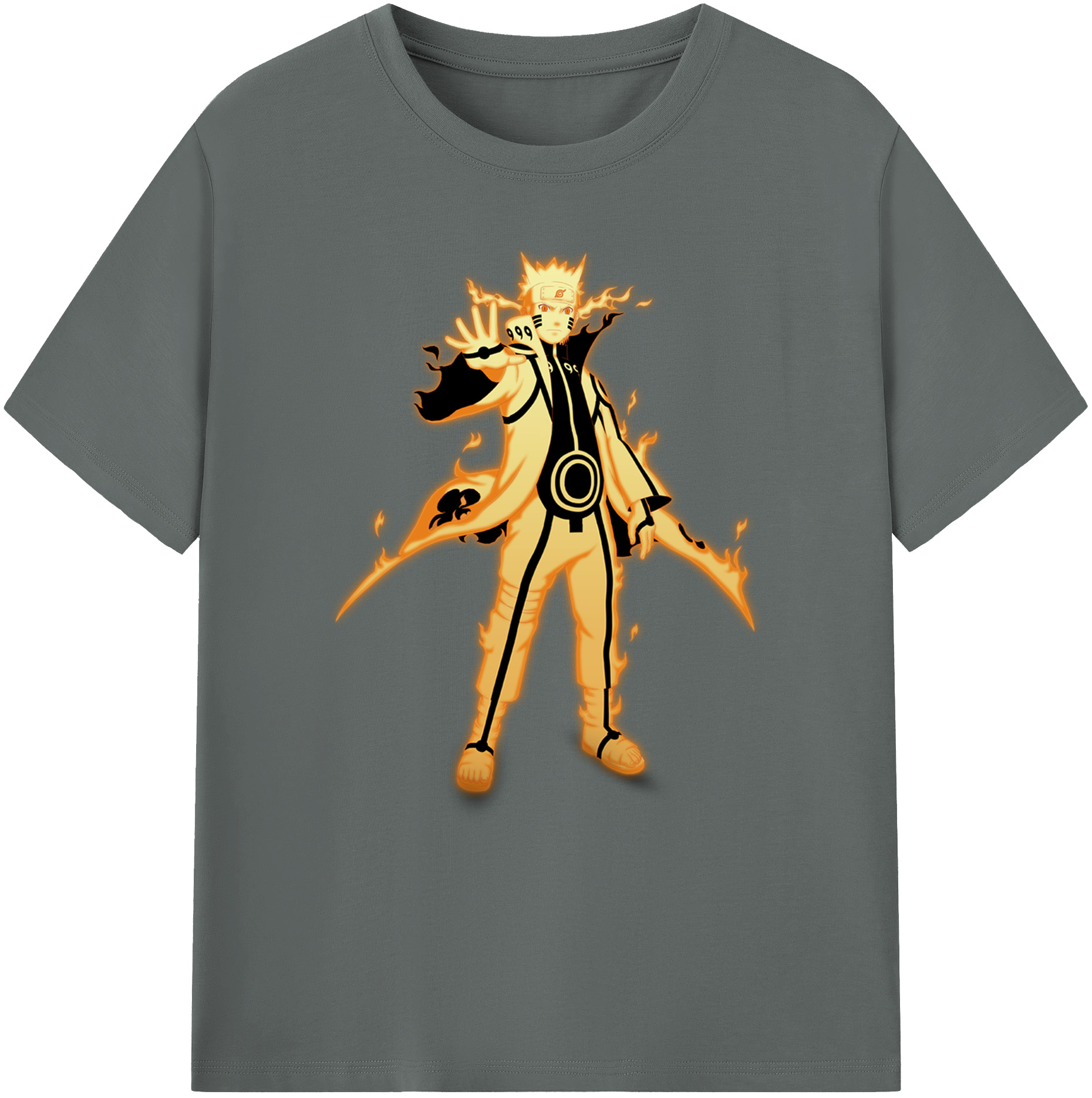 （画像用） NARUTO -ナルト- うずまき ナルト Uzumaki Naruto 綿100％ メンズ半袖Tシャツ｜肌触りやわらか＆通気性